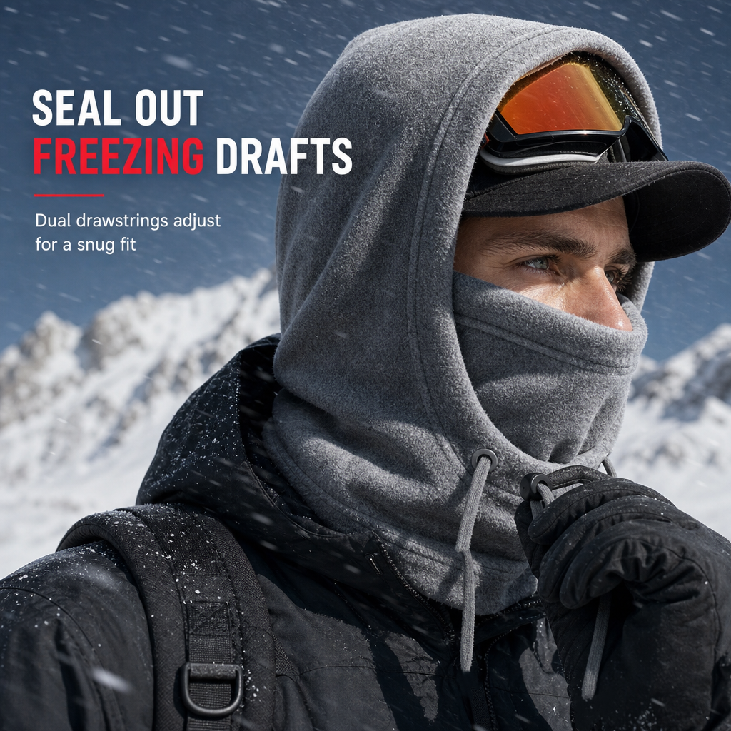 🥳2026 HOT SALE🥳💞50K+ SOLD! 🧣❄️ 50% OFF! 3-in-1 Winter Balaclava – windproof fleece covers head, neck, face & ears. Adjustable fit for skiing, cycling & cold weather! 🛡️💪