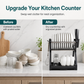 🍽️ LIMITED‑TIME 50% OFF! 🥣 2‑Tier Compact Dish Drying Rack – Double Counter Space, Pull‑Out Drip Tray, 12+ Plate Slots 🧽