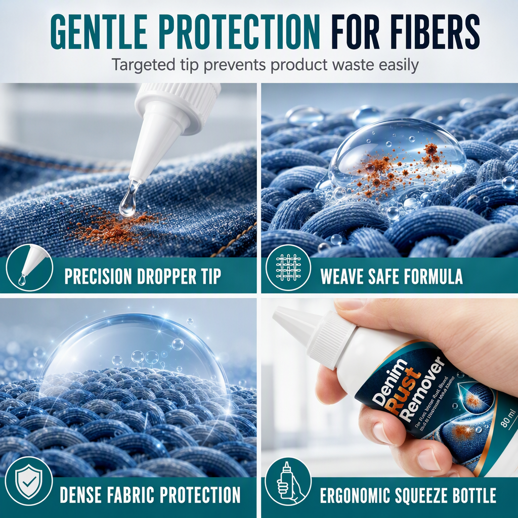 Remove Denim Rust Stains Instantly! Gentle Fabric Stain Remover