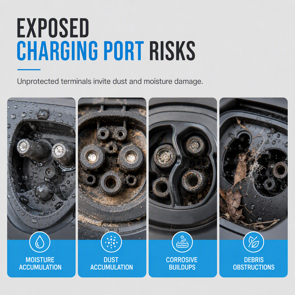 Protect Charging Ports Instantly! Waterproof Silicone Dust Cover with Tether
