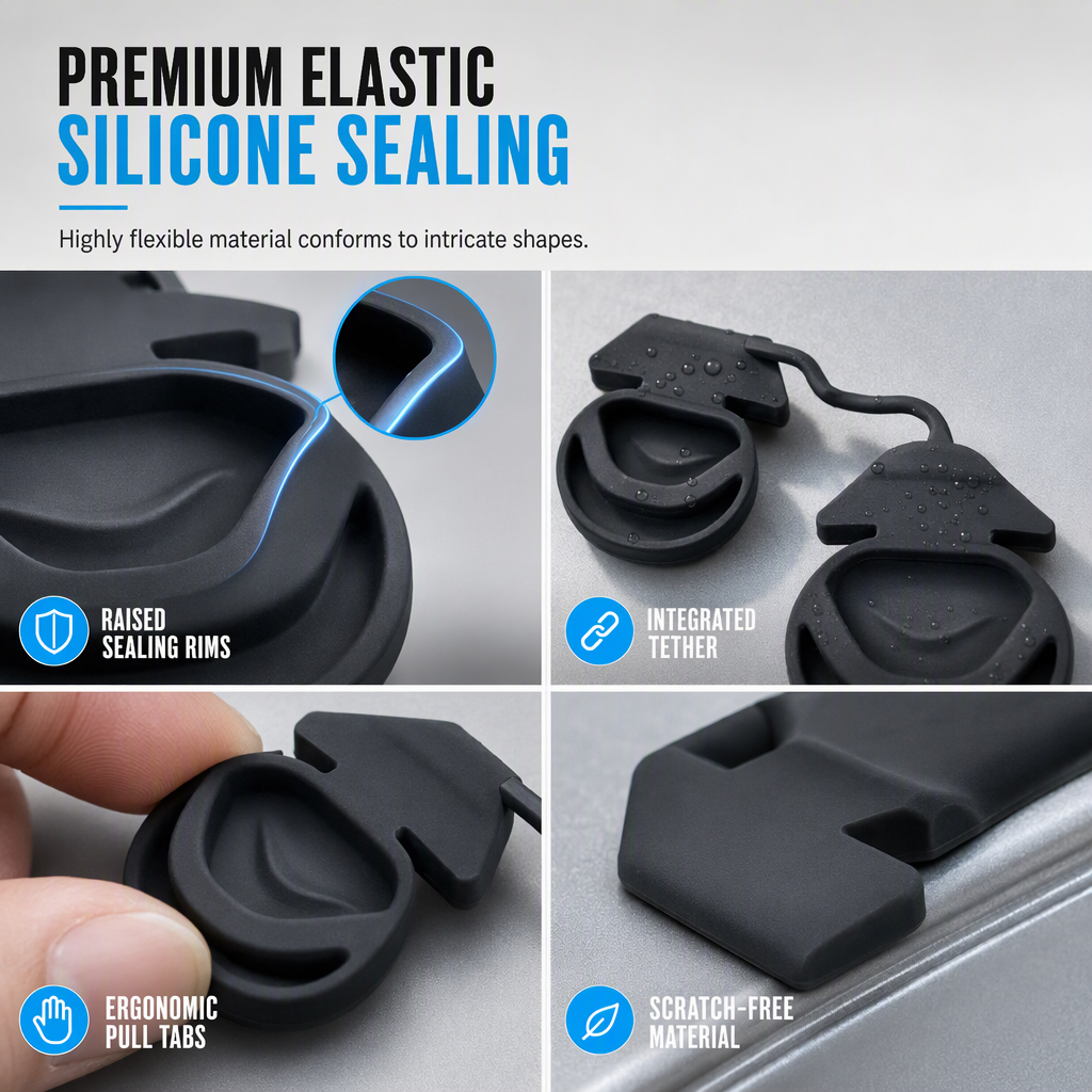 Protect Charging Ports Instantly! Waterproof Silicone Dust Cover with Tether