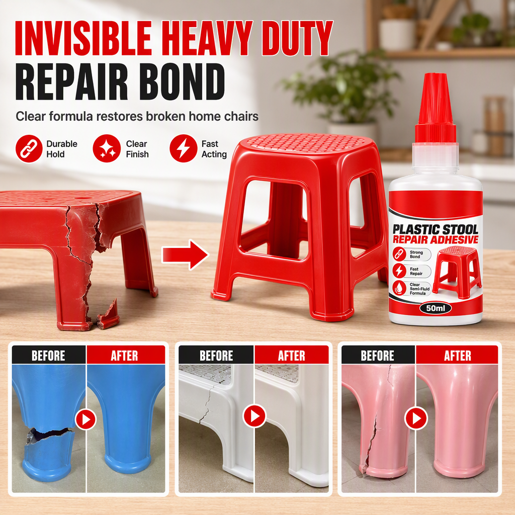 Repair Plastic Cracks Instantly! Clear Adhesive