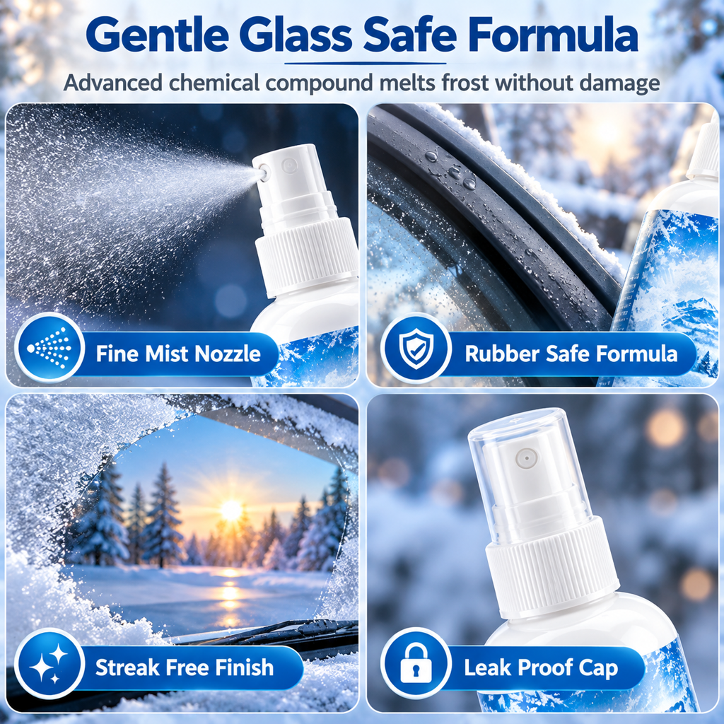 Efficient Deicing and Defrosting Spray for Quick Ice Removal