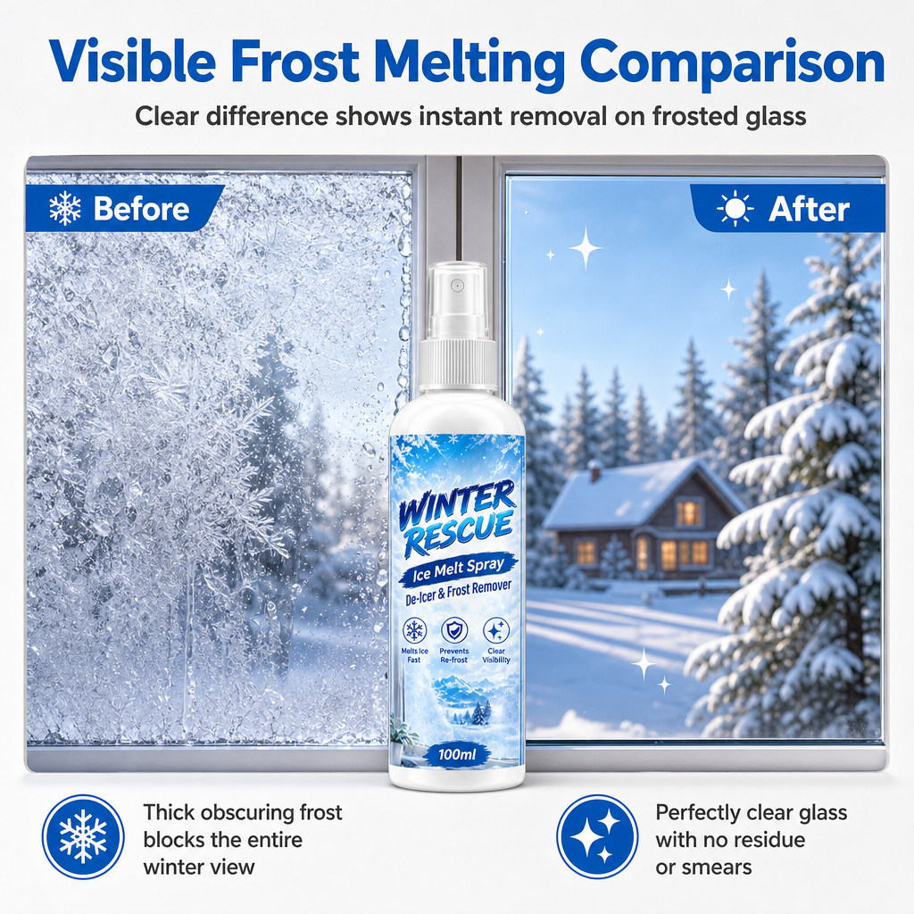 Efficient Deicing and Defrosting Spray for Quick Ice Removal