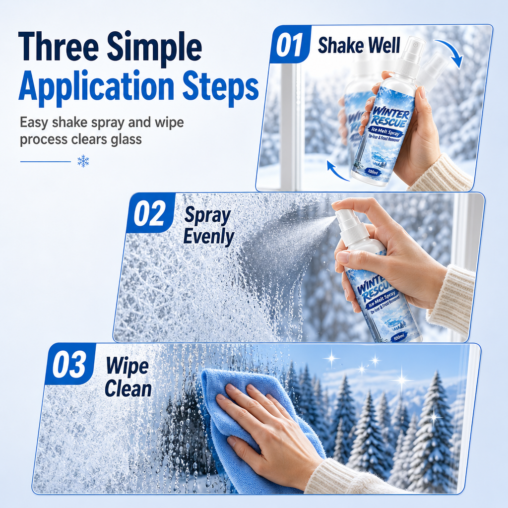 Efficient Deicing and Defrosting Spray for Quick Ice Removal