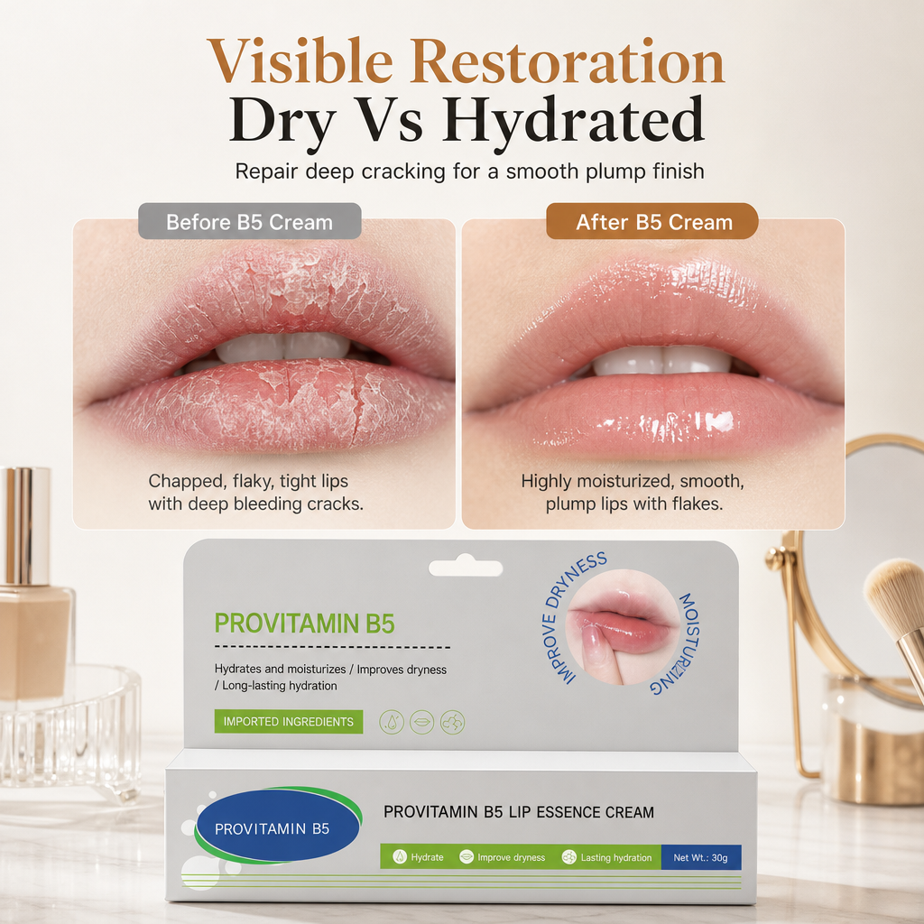 Moisturize Dry Lips Instantly! Pro-Vitamin B5 Lip Cream
