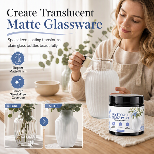 🏆LAST DAY SALE: ONLY ￡7.99!!🎁✨Glass Vase DIY Frosted Paint