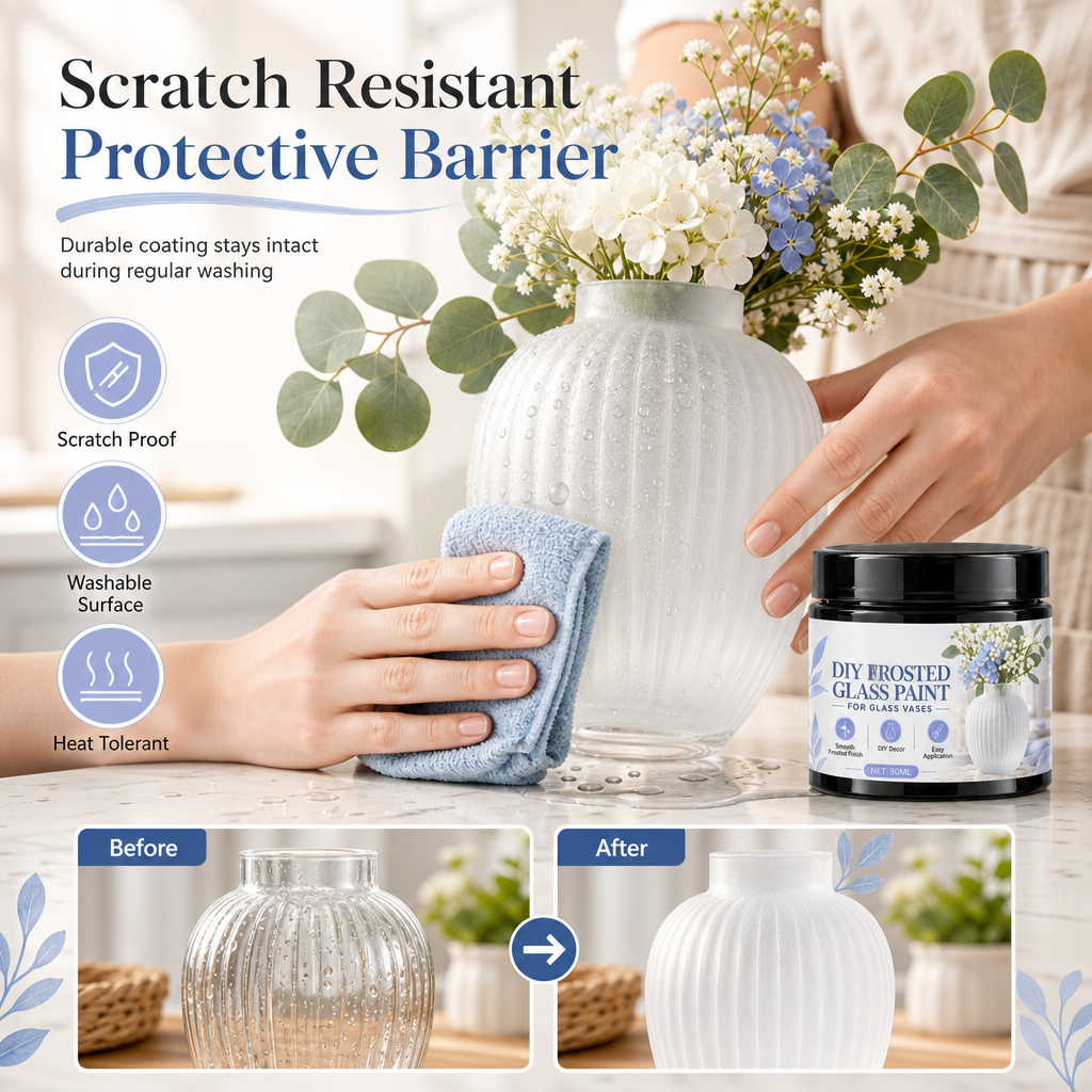 🏆LAST DAY SALE: ONLY ￡7.99!!🎁✨Glass Vase DIY Frosted Paint