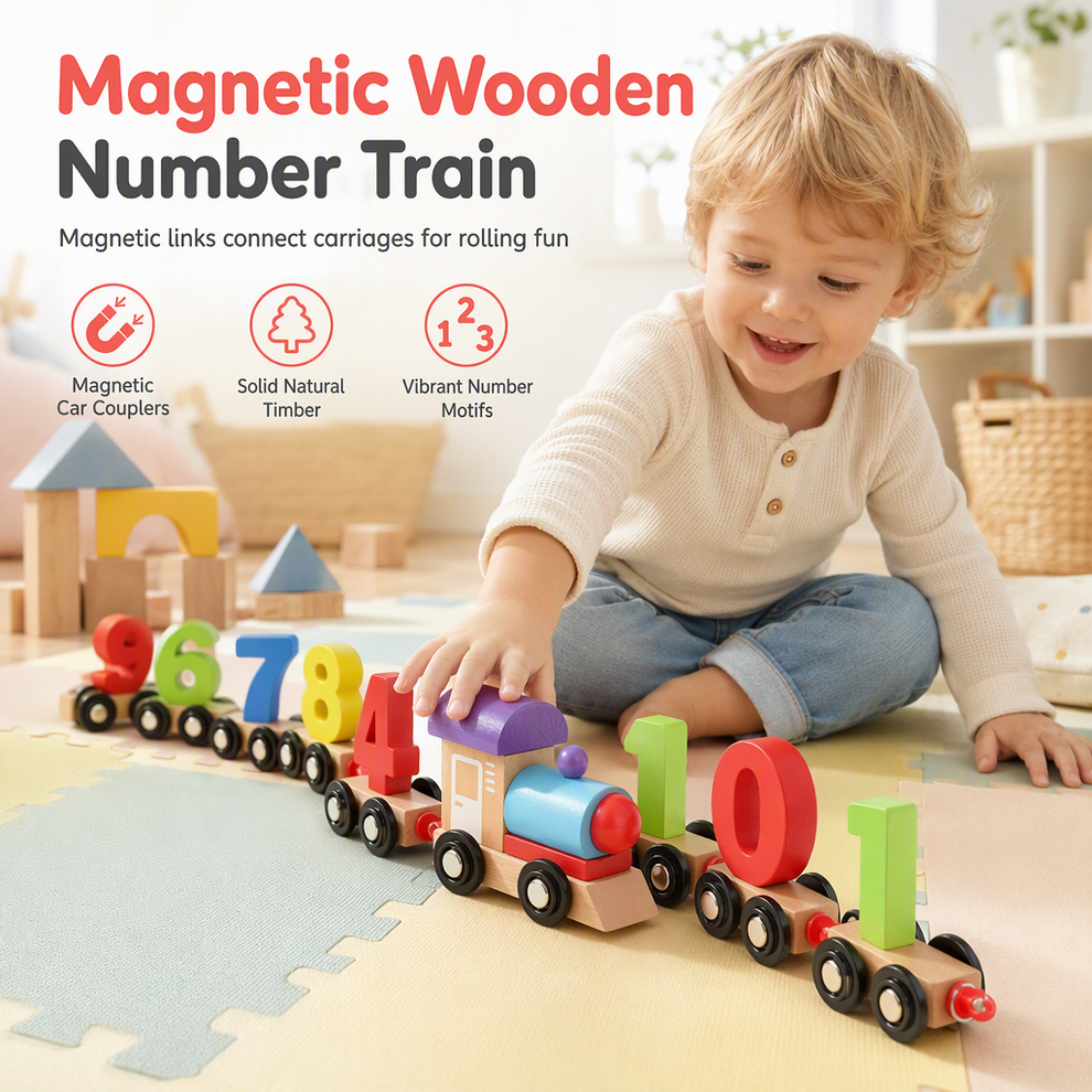 🚂 Magnetic Number Train for Kids | Educational Building Toy for Learni ...