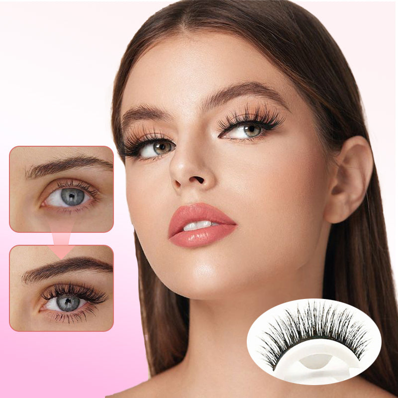 🔥50% OFF!!📢👁️ 2 Pairs Reusable Long Self-Adhesive Eyelashes – No Glue Needed, Just Peel, Press & Go for Quick, Fluttery Lash Looks ✨