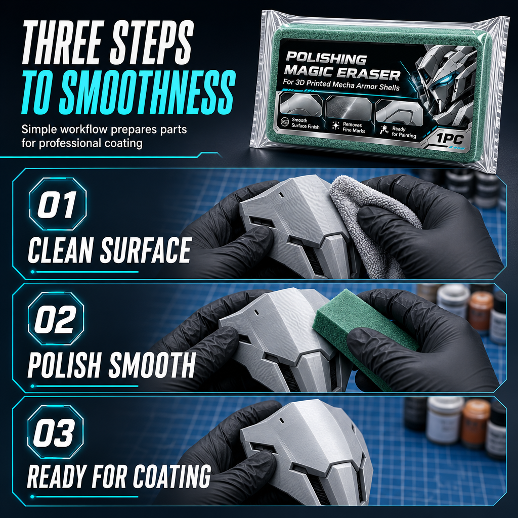 Sanding and Polishing Sponge Block for 3D Printed Models