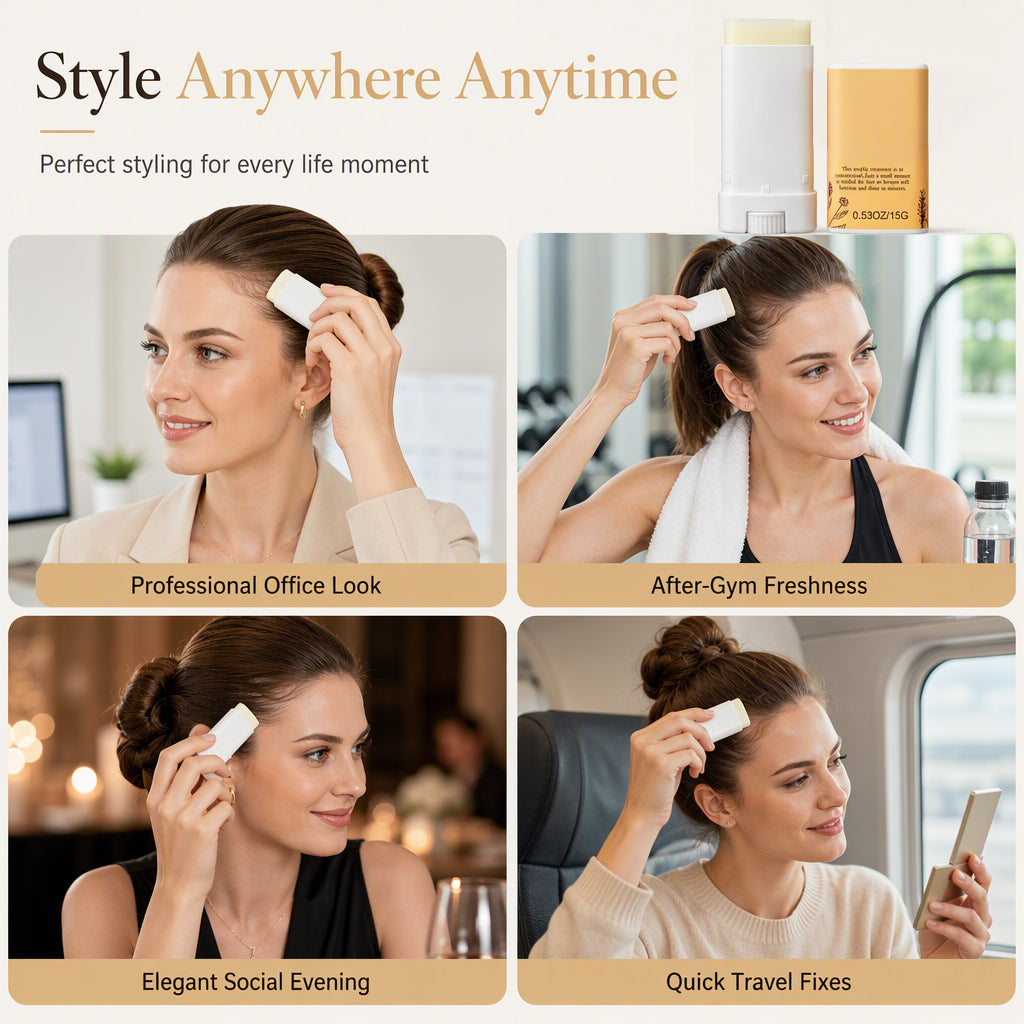 15g Flyaway Hair Finishing Stick for Styling, Frizz Control & Smoothing