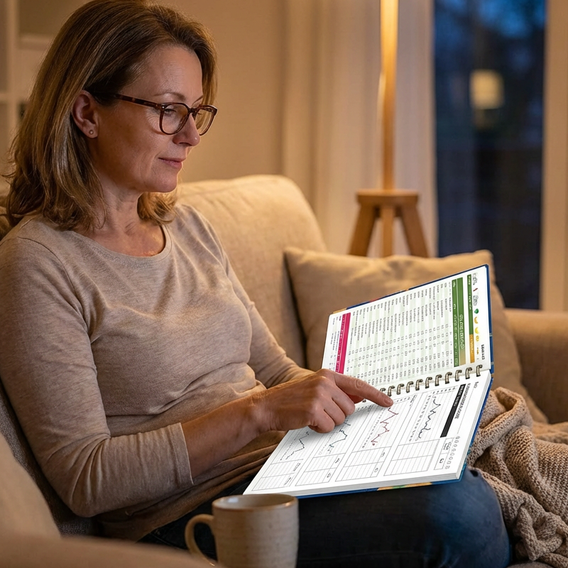 Diabetes Tracker Book with Food List
