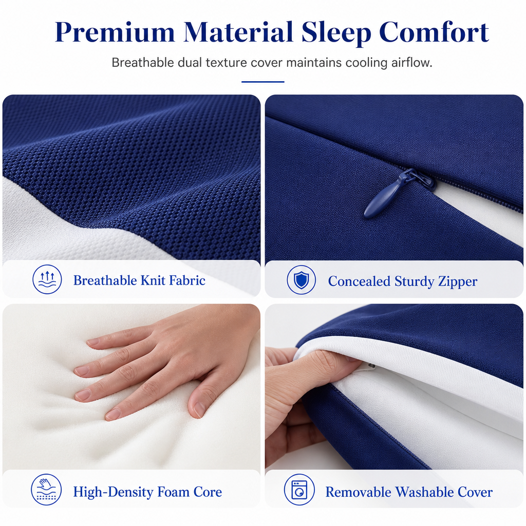 Heart-Shaped Memory Foam Knee Pillow for Side Sleepers