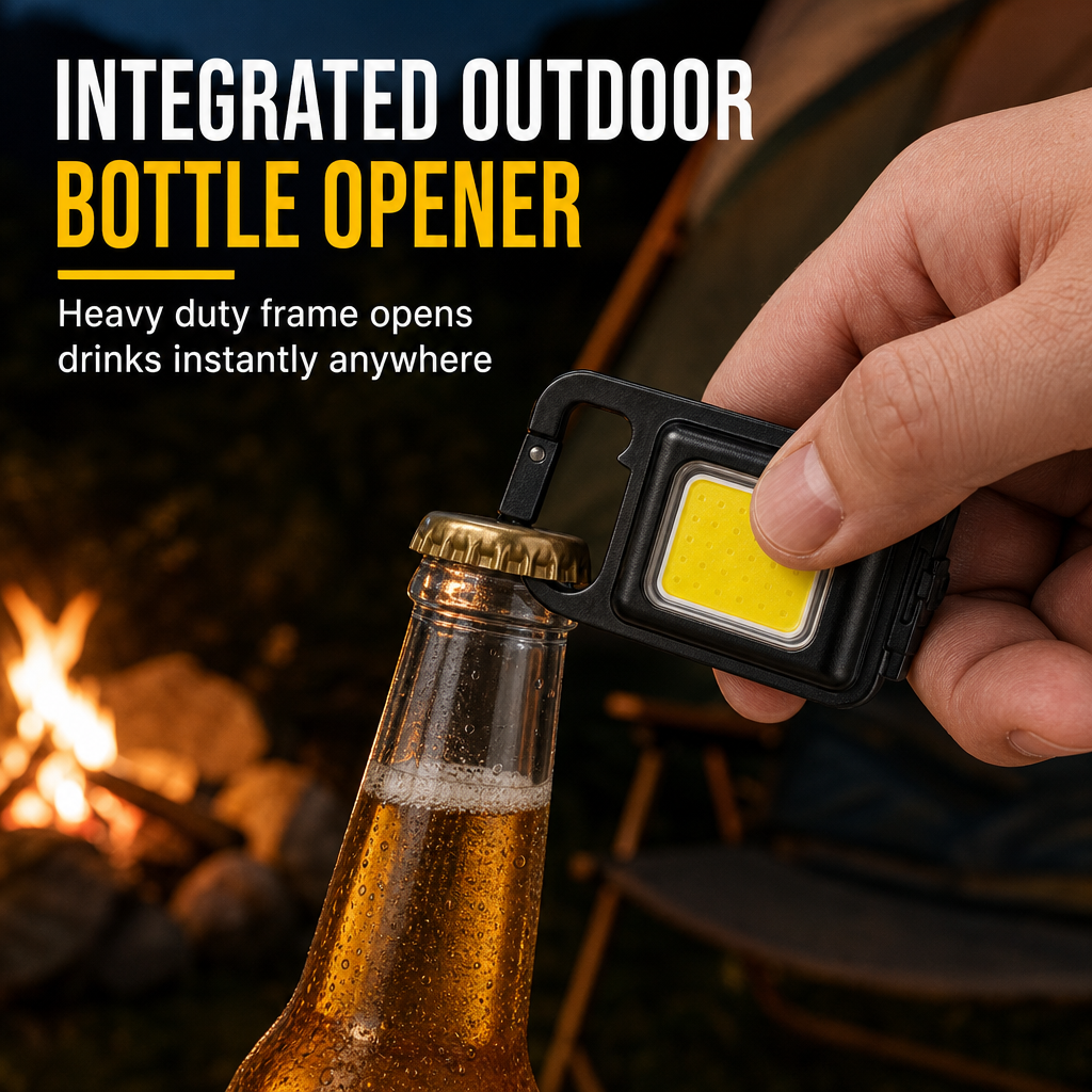 Mini Rechargeable Flashlight with Magnetic Back