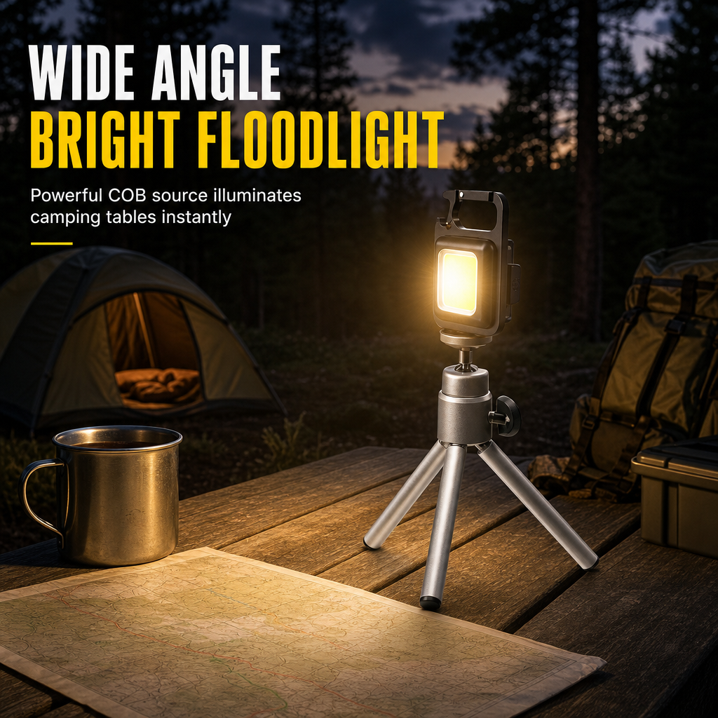 Mini Rechargeable Flashlight with Magnetic Back