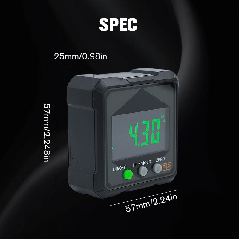 ⚡ 50% OFF! ✨ IP54 Magnetic Digital Angle Finder & Inclinometer with Backlit LCD Screen 📐