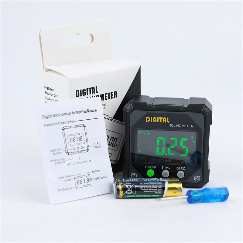 ⚡ 50% OFF! ✨ IP54 Magnetic Digital Angle Finder & Inclinometer with Backlit LCD Screen 📐