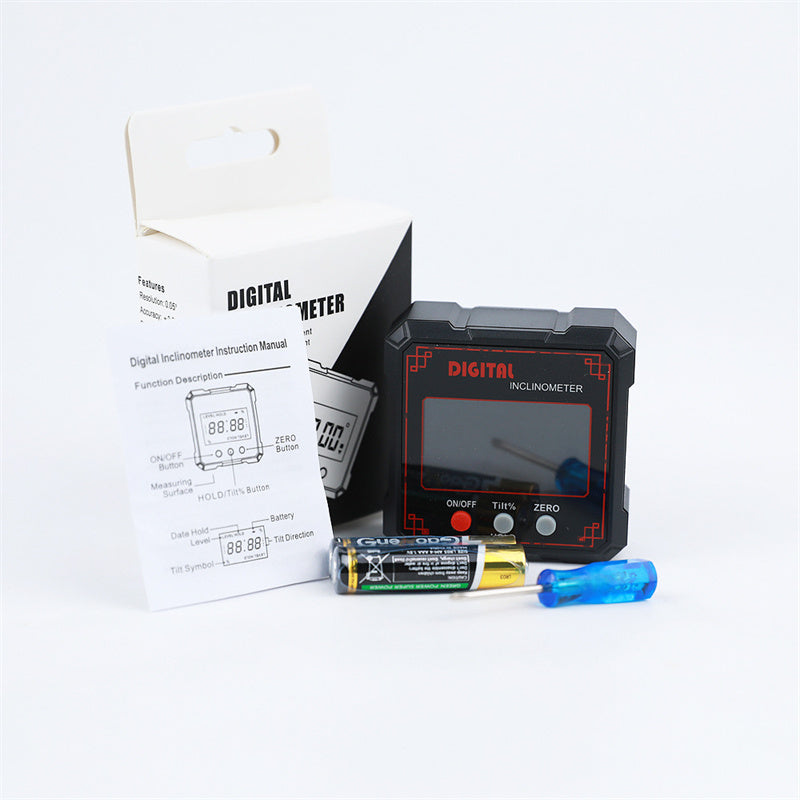 ⚡ 50% OFF! ✨ IP54 Magnetic Digital Angle Finder & Inclinometer with Backlit LCD Screen 📐