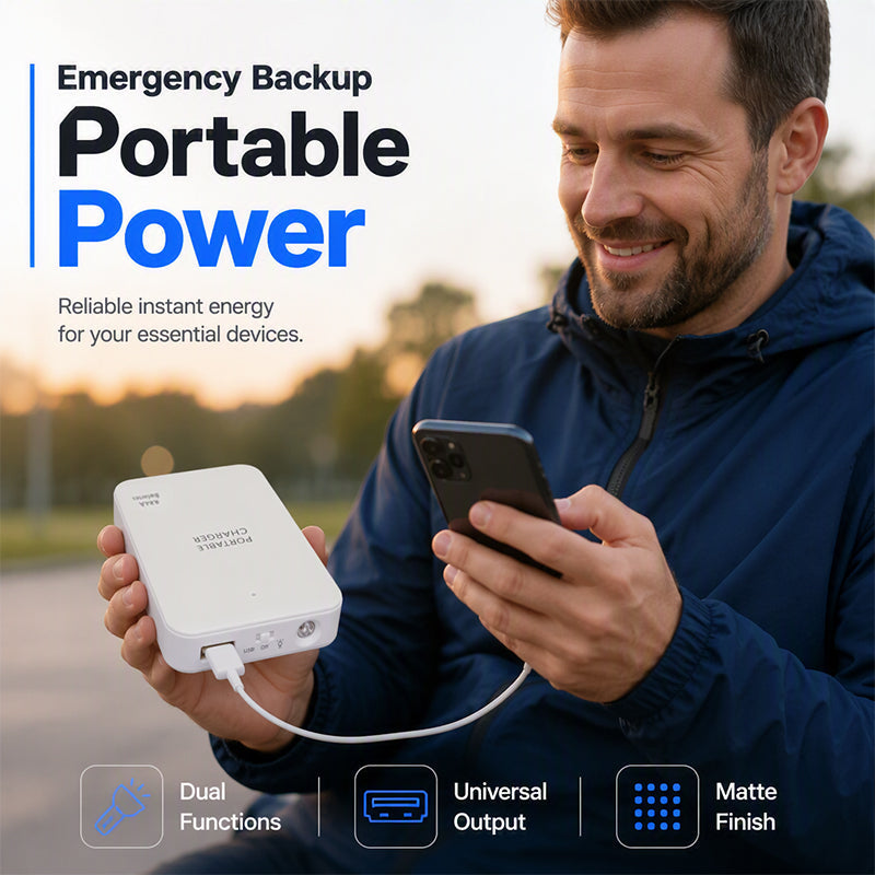 🔋50% OFF NOW! Emergency Backup Portable Power Bank – Universal Fast Charger with LED Flashlight, Matte Finish External Battery Pack for Phone Outdoor Camping Travel