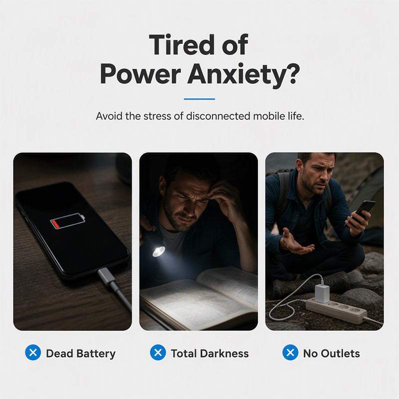 🔋50% OFF NOW! Emergency Backup Portable Power Bank – Universal Fast Charger with LED Flashlight, Matte Finish External Battery Pack for Phone Outdoor Camping Travel