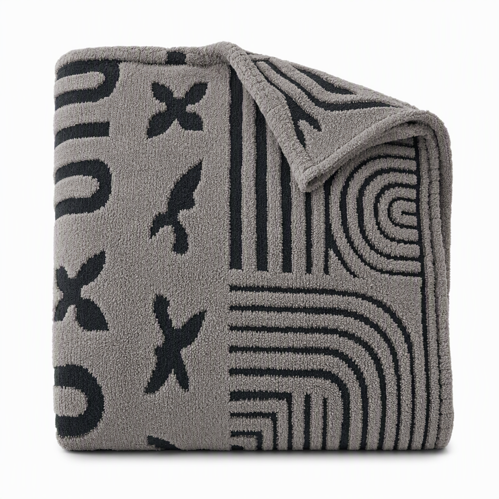Geometric Striped Sofa Throw Blanket