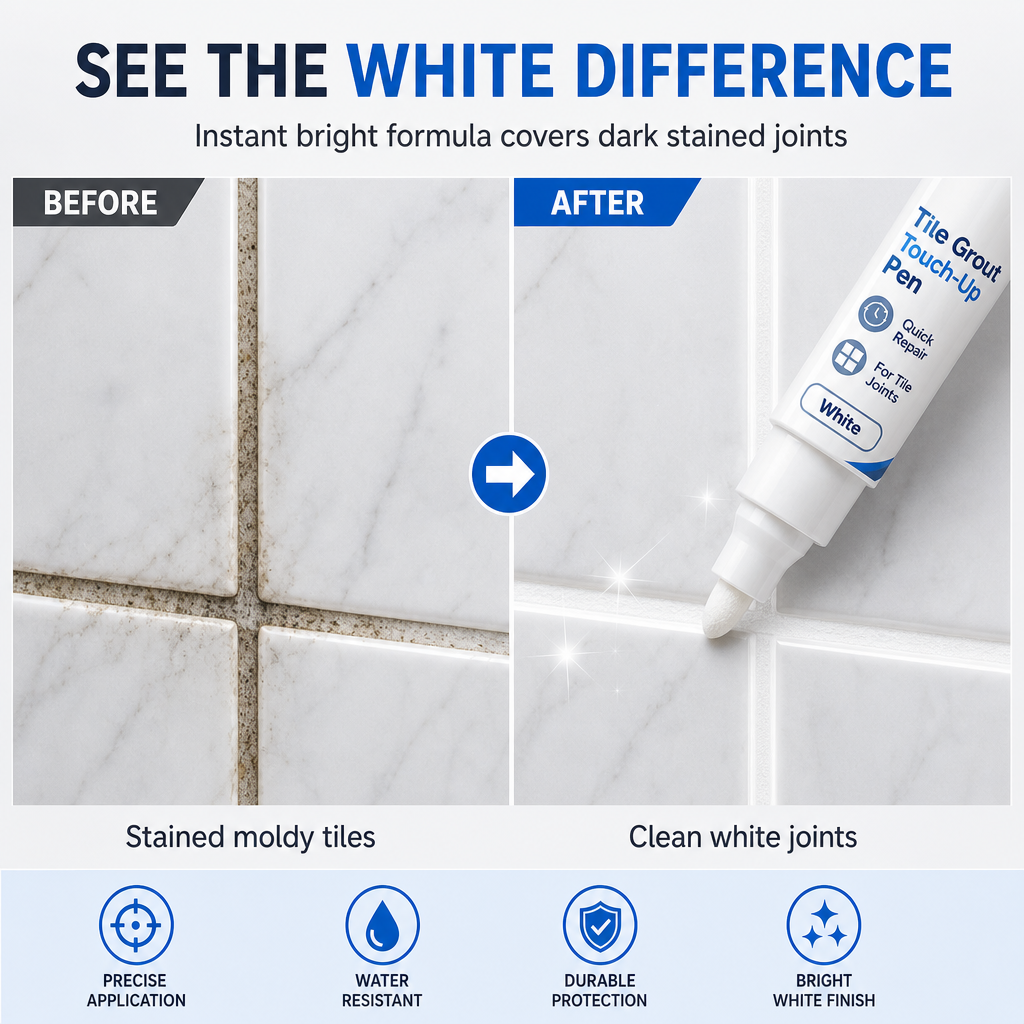 White Tile Grout Repair Pen