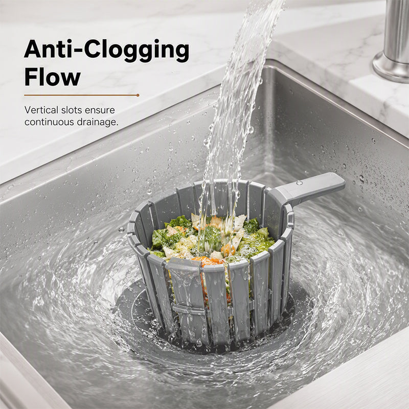 🚰 Gravity-Scrape Kitchen Sink Strainer Basket