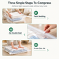 Vacuum Compression Storage Bags for Clothes PA and PE Space Saving Sealed Bags for Travel and Home Storage