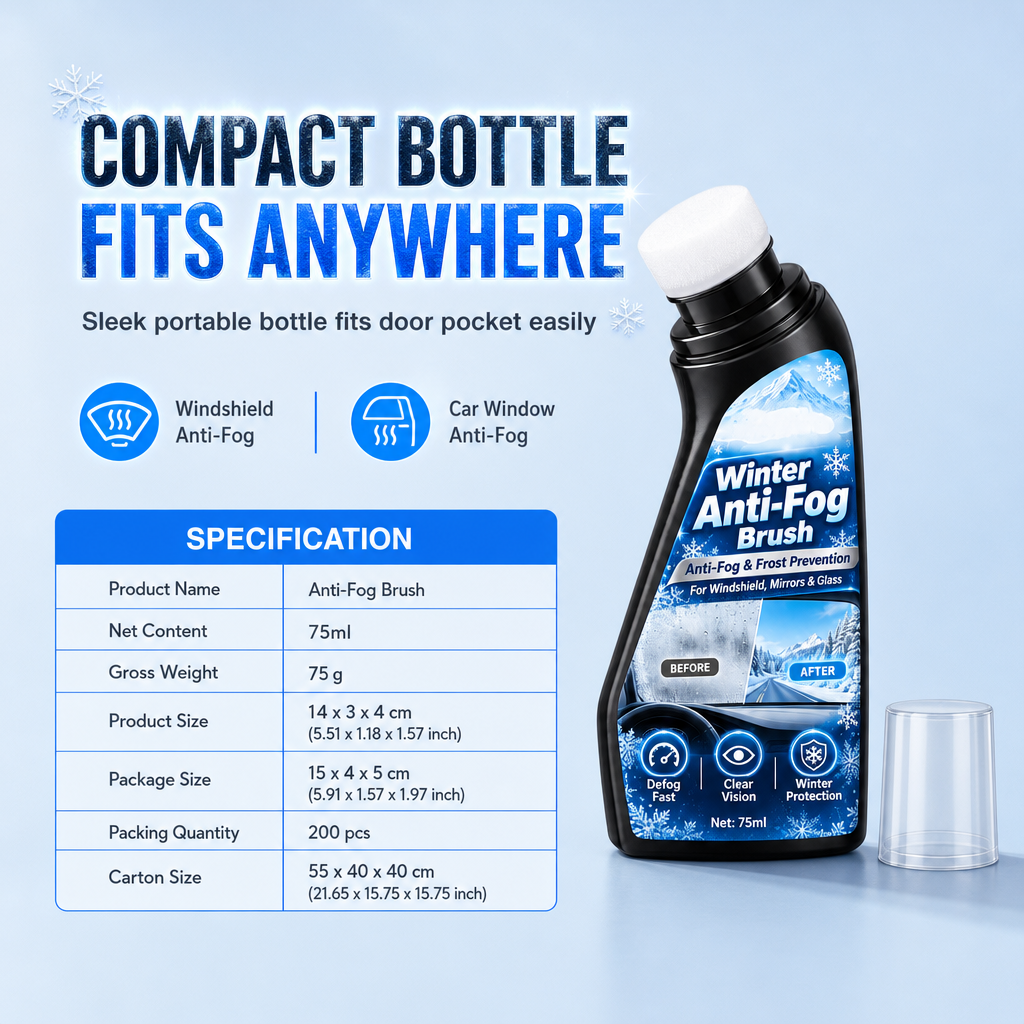 Car Glass Anti Fog and Anti Freeze Paste Winter Defogging and Anti Condensation Cream for Windshield and Rearview Mirror