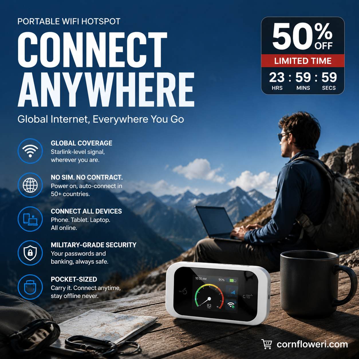 🥳HOT SALE 2026🥳💞50,000+ SOLD!👵❤️  Pocket Wi-Fi compatible with all networks