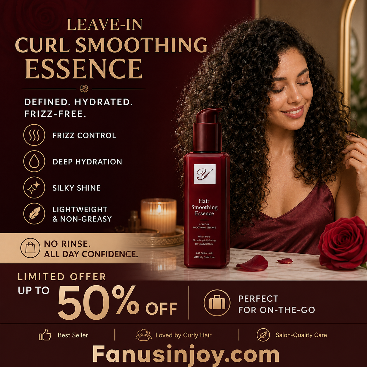 🔥50% Off Limited Time! 👱‍♀️Get sleek, styled hair effortlessly！Nourishing Leave In Hair Conditioner for Frizzy Hair