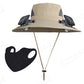 Men’s Sunscreen Fisherman Hat with 2 Detachable Solar Fans