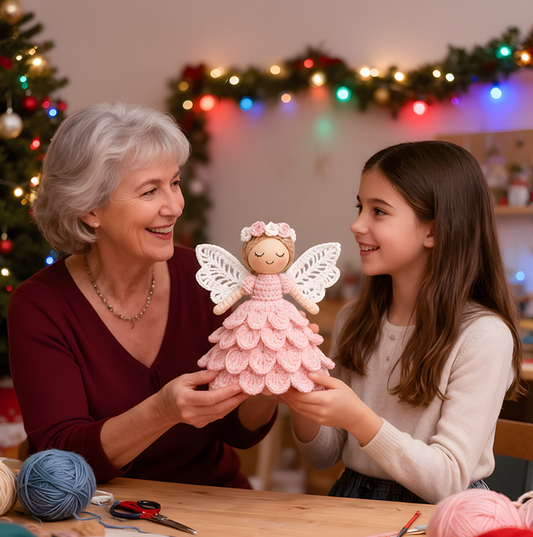 🔥Christmas Sale 50% OFF🎁Crochet Your Own Angel – Complete Craft Kit🧶 Beginner-Friendly