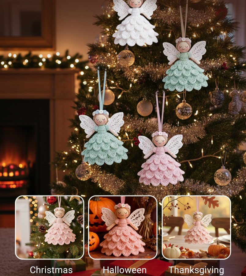 🔥Christmas Sale 50% OFF🎁Crochet Your Own Angel – Complete Craft Kit🧶 Beginner-Friendly
